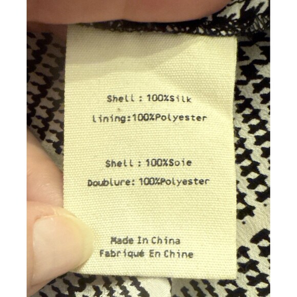L'AGENCE Chiara Camisole Tank 100% Silk Herringbone Plaid Peplum Romantic SZ S - Picture 9 of 13